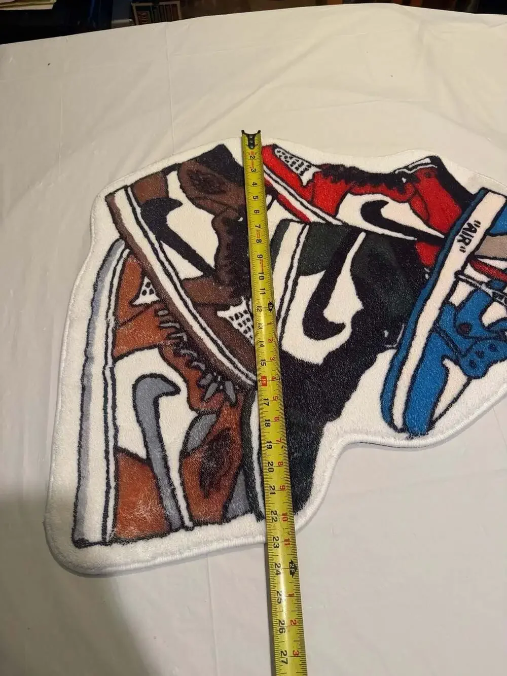 Tufted Sneaker Stack Area Rug featuring Air Jordan 1 Designs